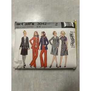 Vintage 1971 McCalls "Make it Easy" Pattern #3042 Misses Coordinates Size 14